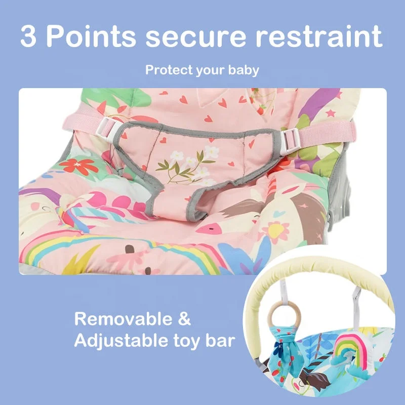 Popular Metal Baby Rocker Bouncer Vibrating 2 In 1 Baby Swings Chair Baby Cradle