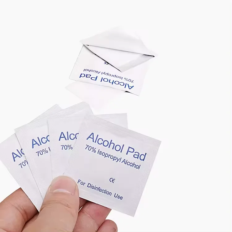 Wholesale 70% Antiseptic Prep Pads Antiseptic Clean gauze pad disinfectant wipes in Box Sterile Pads for Hotel Restaurant Home