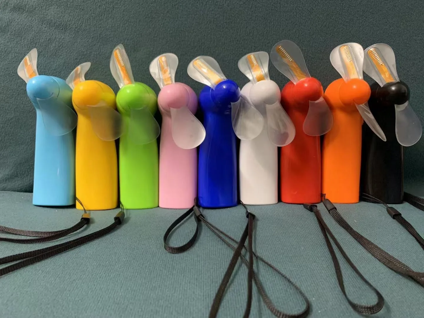 2024 New Mini Portable Handy LED Custom Battery Promotion Fan Programmable Text Flash Display Handheld  LED Message Fan