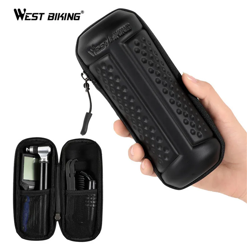 WEST BIKING Rainproof NEW Double Zipper Bicycle tool Box Shockproof Reflective Cycling Frame Bike Accessories Tool Box
