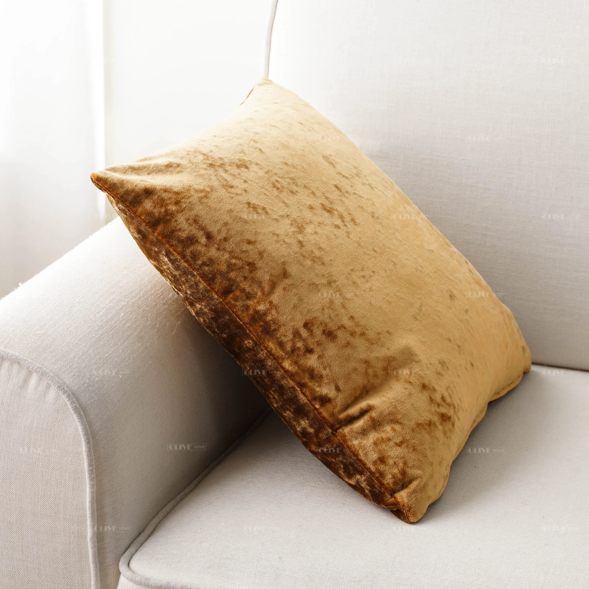 Decorative Throw Pillow Covers Glitter Velvet Handmade Pleated Design Soft Solid Square Pillow Case