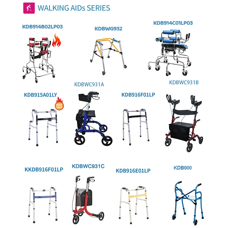 Adjustable steel Walkers Platform Walker With Arm Support Standing Upright Walker