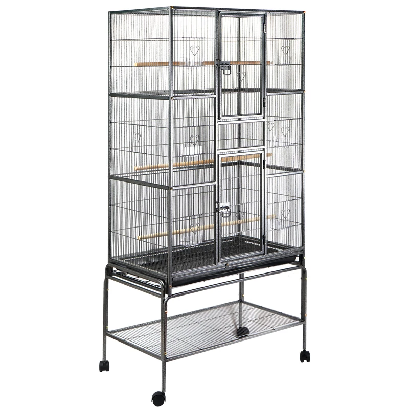 Cheapest Bird Cages Comfortable White Seed Catcher Wood Metal Bamboo Cages Big Flight Extra Large Bird Cage