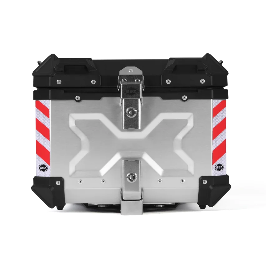 
F2-Moto 45L 55L silver High level scooter delivery top case set aluminum alloy accessories motorcycle trunk tail box 