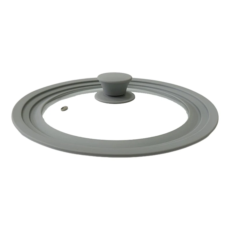 Durable Silicone Cooking Lid Tempered Glass Sauce Pans Stock Pot Cover For 24/28/30/cm Cookware Kitchen  Accessories