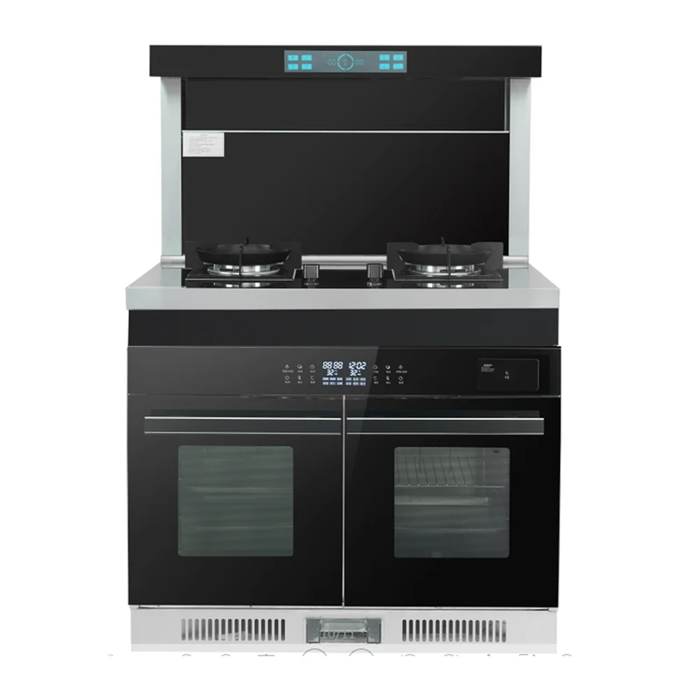 Integrated Stove Ih Cooker Multi-functional Gas and Range Hood + Gas Hob +Single Steam and Oven