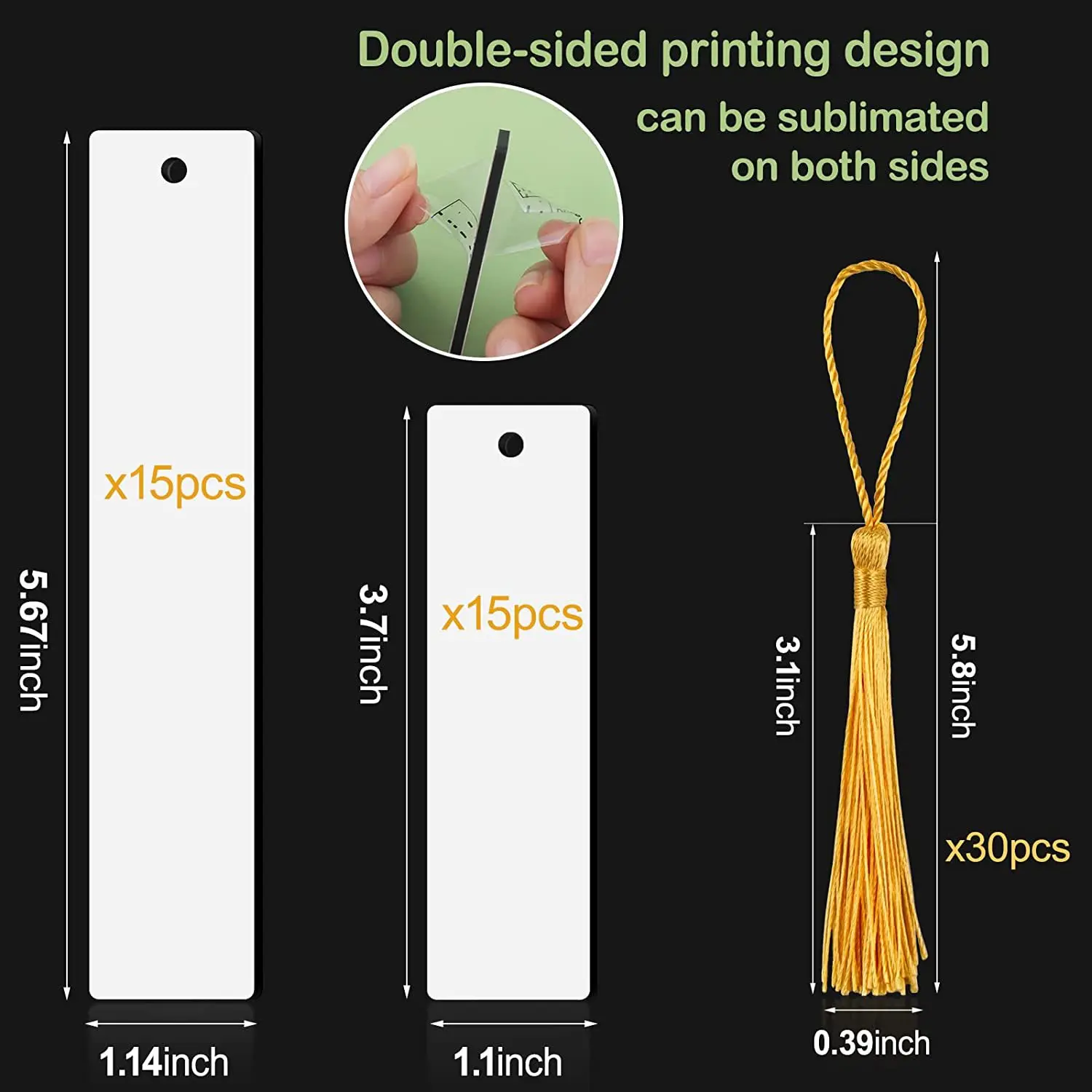 Cheap Wood Bookmarks Custom Sublimation Bookmarks Blank with Tassels