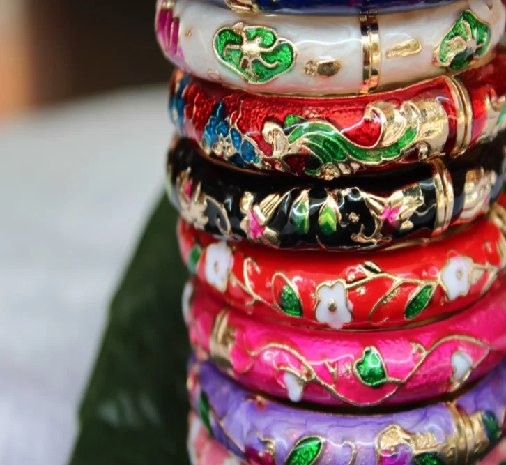2019 wholesale colorful enamel bangle fashion jewelry women enamel bangle