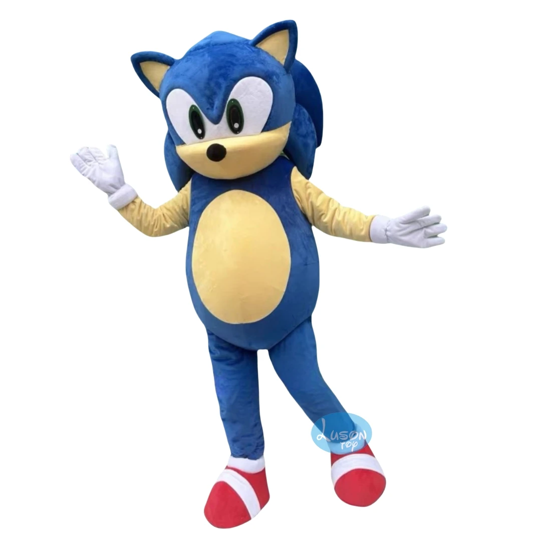 MOQ 1 Piece Professional Sonic Cosplay Hedgehog Character Mascot Costume Party