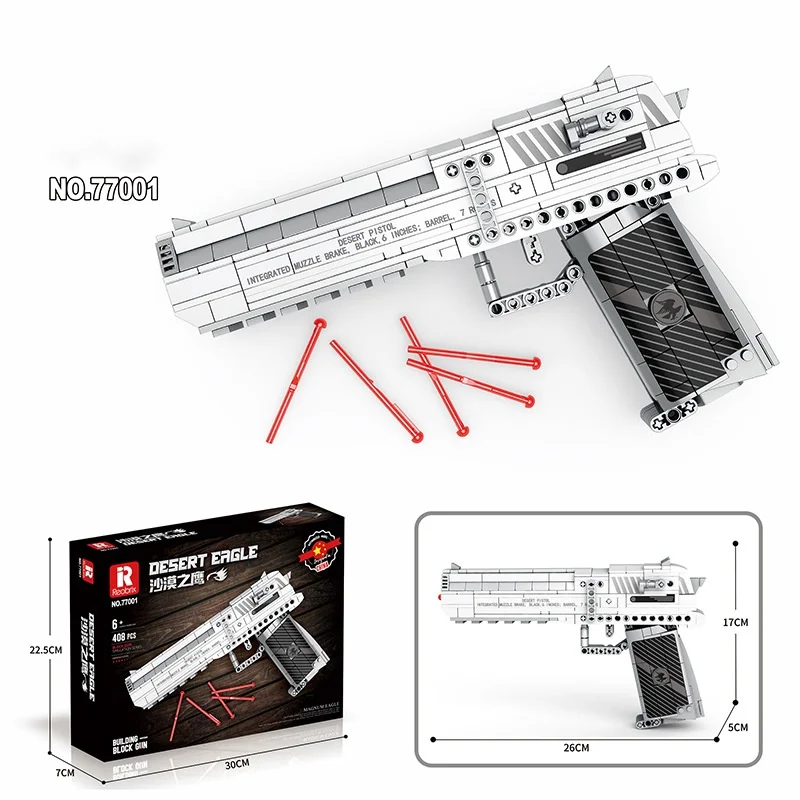 Series 77001-77005 Fire Bullet Weapon 98k M416 Model Technical Assembly Gun Bricks Building Blocks Toys Sets educational toys