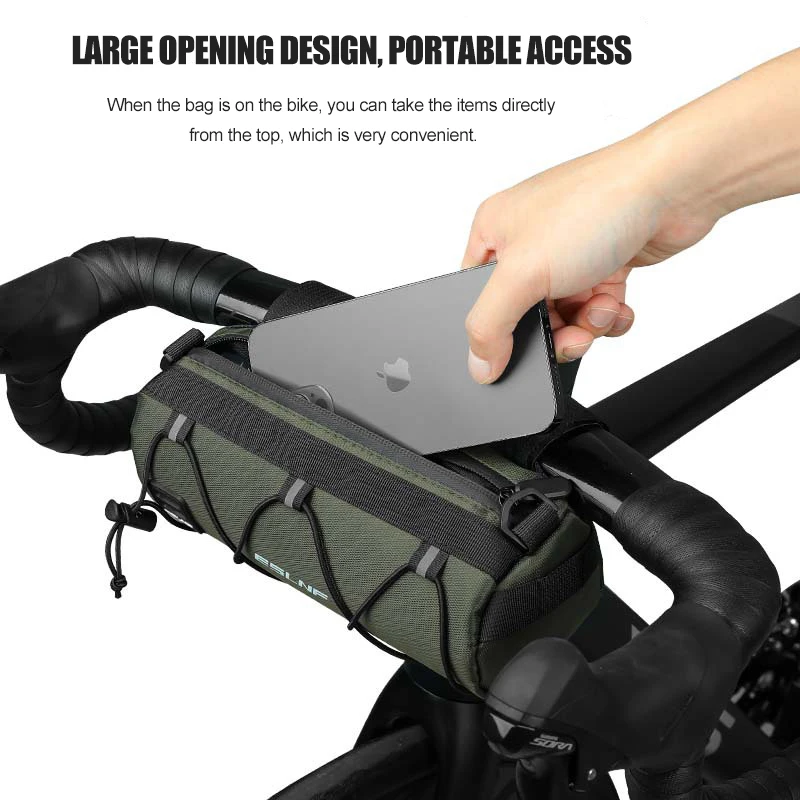 Large Capacity Bicycle Handlebar Bag Portable Waterproof Front Frame Storage Road Bike Durable Travel Riding PVC TPU Nylon