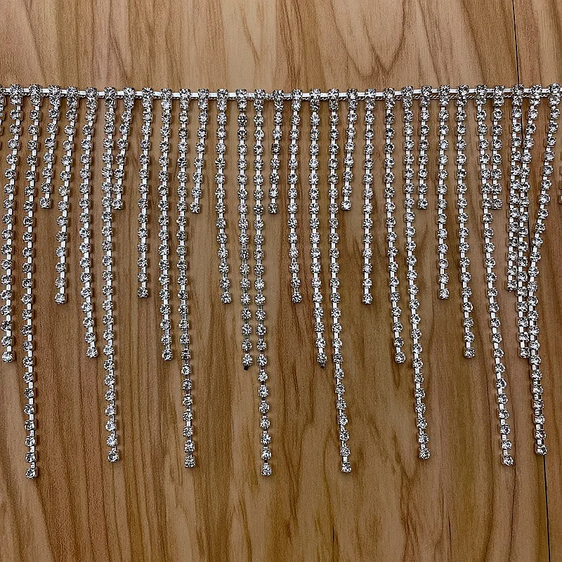 JFRT035 Factory Direct Selling Length Irregular Tassel Claw Chain Grade Rhinestone Chain Dress Rhinestone Body Chain Accessories