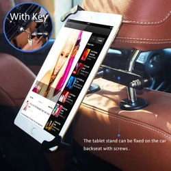 Гибкий Держатель на заднее сиденье автомобиля, подставка для планшета Android, автобуса, такси, подголовника автомобиля, рекламная Подставка для Ipad 7-10,1 дюйма, металл
