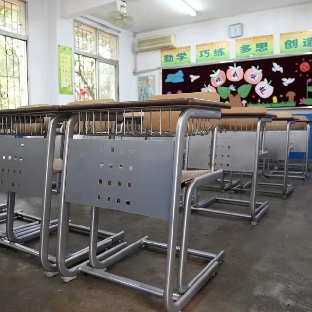 Primary School Classroom Furniture Single School Desk and Chair classroom Reading Metal Table and Chair for Student
