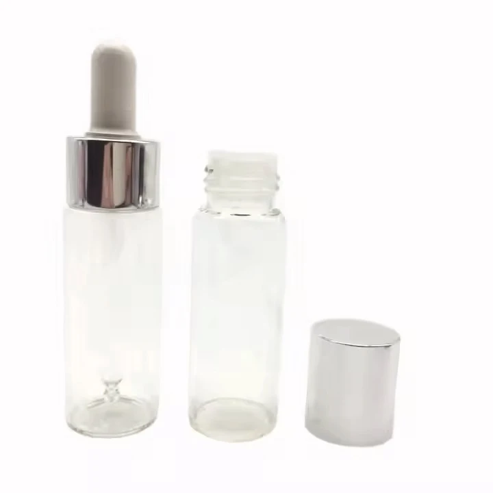 30ml Borosilicate Thin Glass Tube Bottles Custom Borosilicate Essential Oil Essence Clear Glass Dropper Bottle