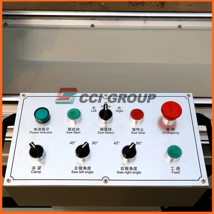 
LJZ2-450X3700 Hot Sale aluminium and pvc double head cutting saw machine with digital display 