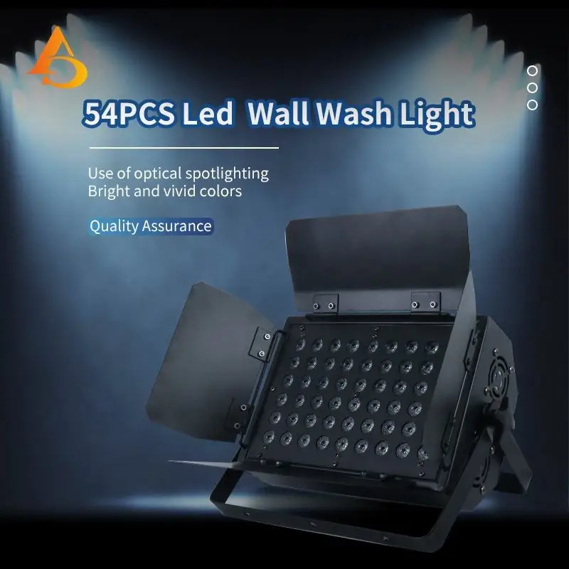 Stage events light 54pcs 3w video studio lighting panel dmx rgbw washing flood light