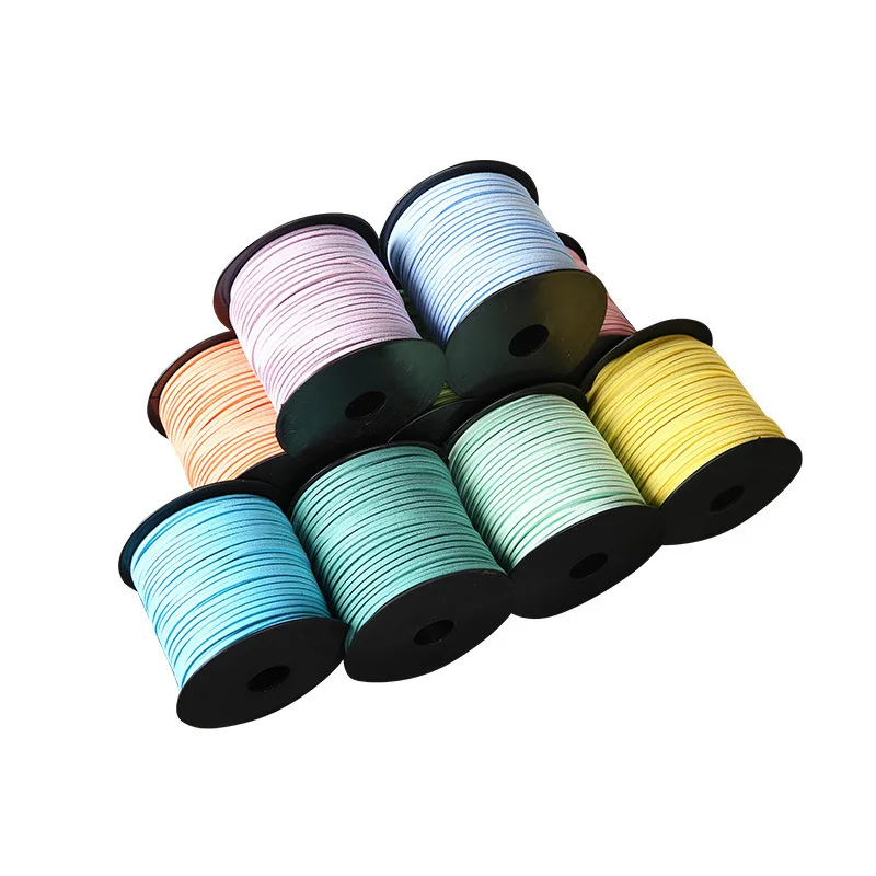 Braided rope Korean velvet leather handmade thread string rope flat artificial suede 10m/batch 2.5mm tassel high quality Opp bag