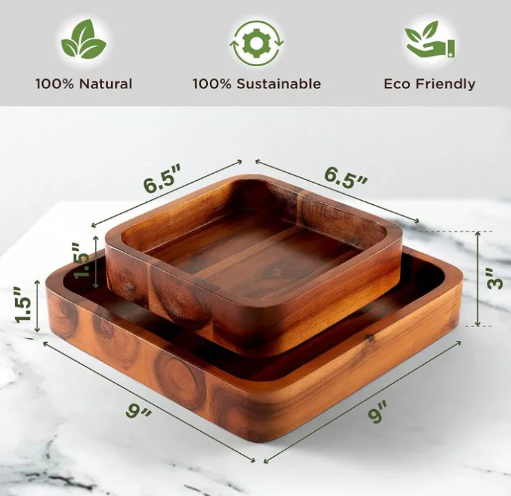 Wood Pistachio Snack Bowl with Shell Storage