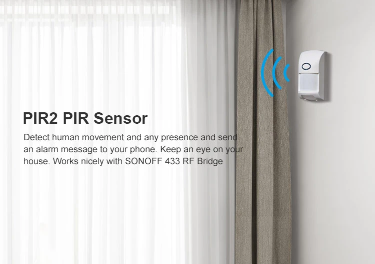 Cheap SONOFF PIR2 Sensor Small  433MHz RF Infrared Detector Outdoor  Works With Sonoff RF Bridge For Smart Home Alarm Security