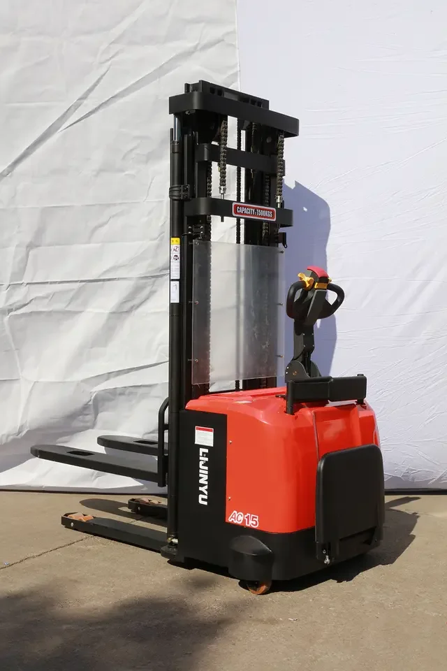 Hot Sale 5000mm Triplex Mast Electric Forklift 2 Ton Walkie Electric Pallet Stacker