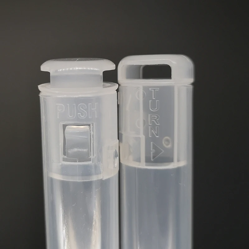 
CR Clear Packaging Tube Free Design Stickers Customized Label Cartridges Preroll Joint Packing Tube 