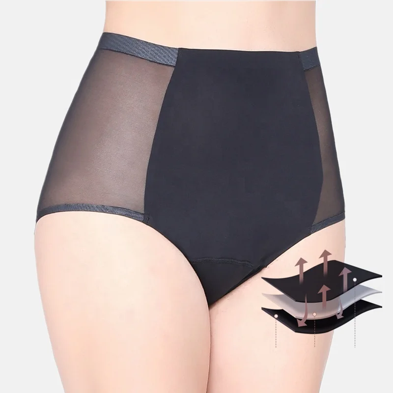 INTIFLOWER 7772 OEM Bragas Menstruales Cintura Alta Undies High Waist Grand Taille Underwear Culotte Periodique Period Panties