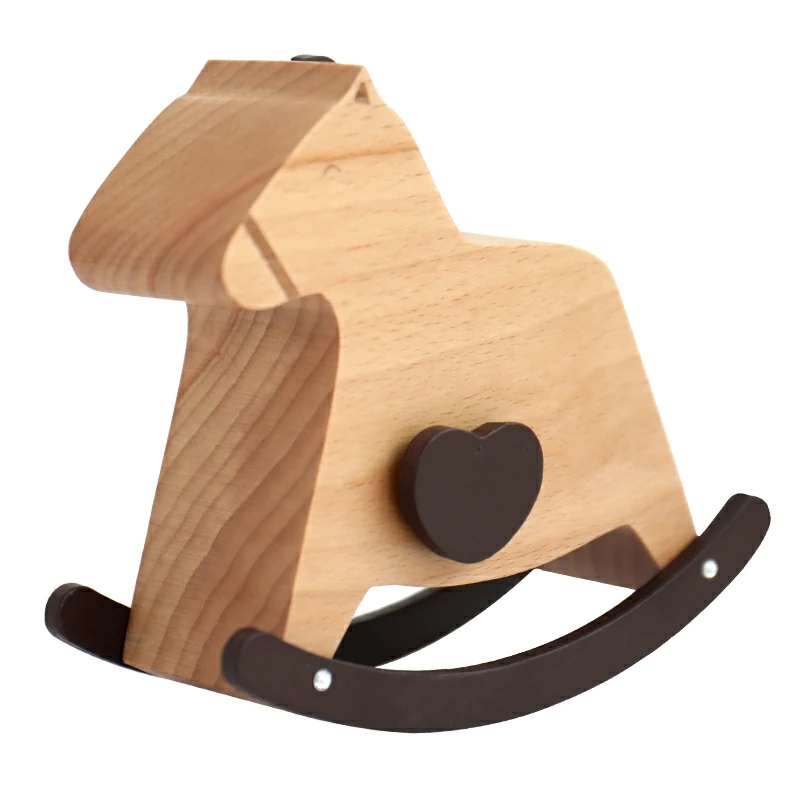 cute animals beech wood christmas gifts wooden music box