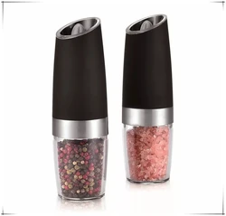 Amazon Hot Gravity Electric Pepper Grinder or Salt Grinder Mill Battery Operated Automatic Pepper Mill with White or blue Light