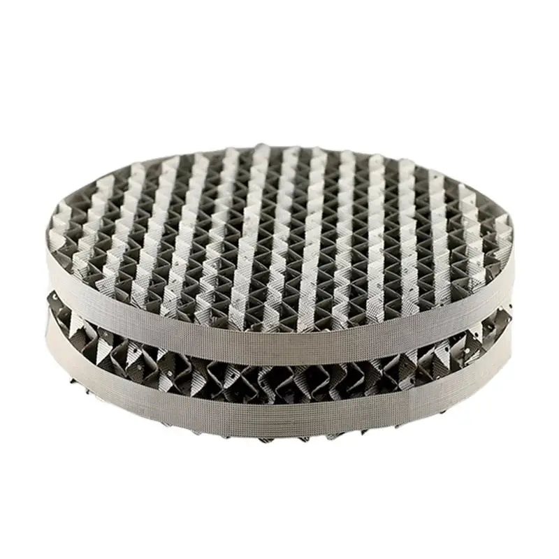 Нержавеющая сталь SS 304 SS 316L металлическая гофрированная перфорированная пластина структурная упаковка для дистилляционной колонны