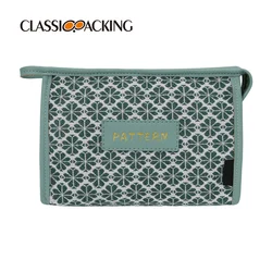 Promotional Gift Cosmetic Bag with Zipper Wholesale Natural Cotton Fabric Make Up Pouch