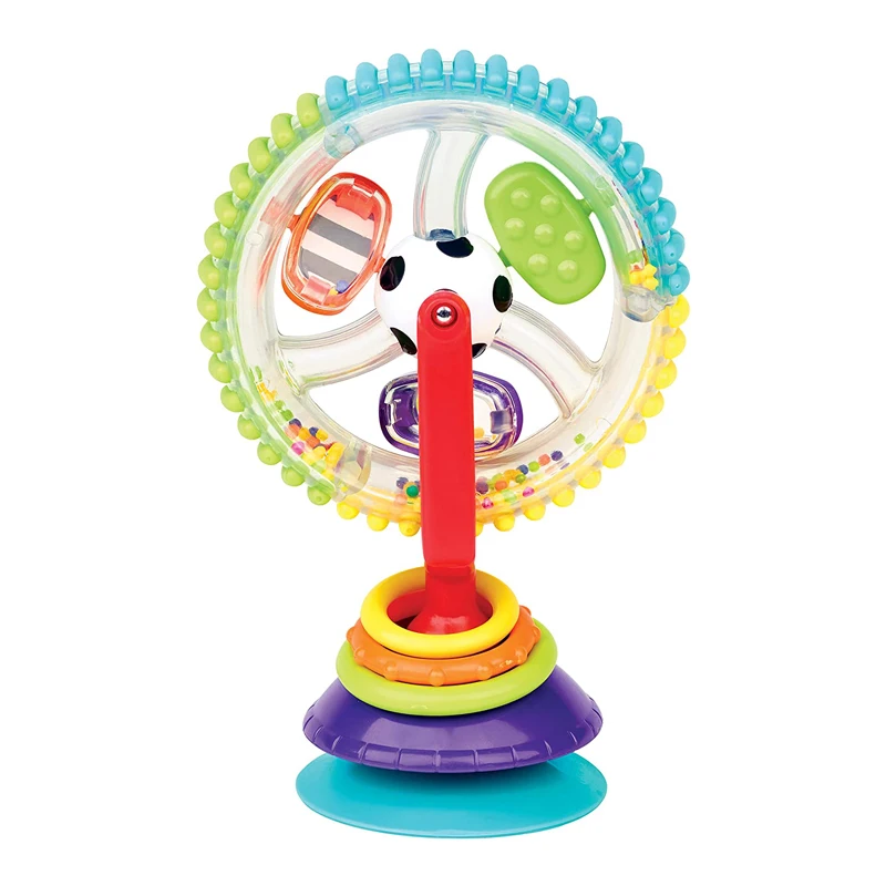 Wonder Wheel Spinner Activity Toy with Suction Cup Baby High Chair Toy Learning Toy for Baby Early Development Feeding Plaything