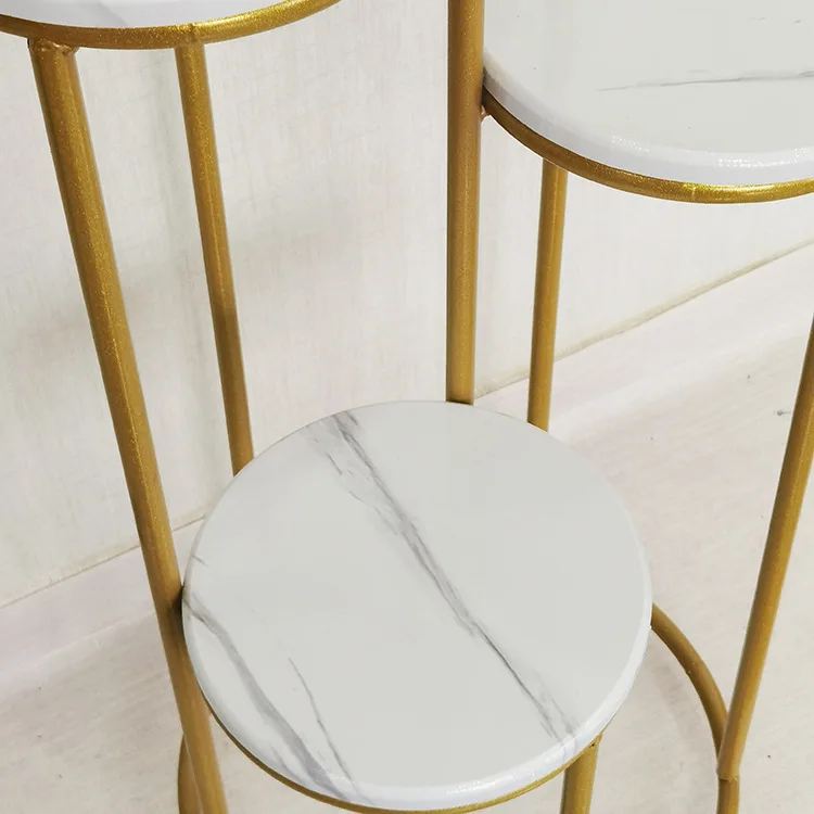 New design flower stand 4 layers standing plant pot rack metal flower pot display shelf