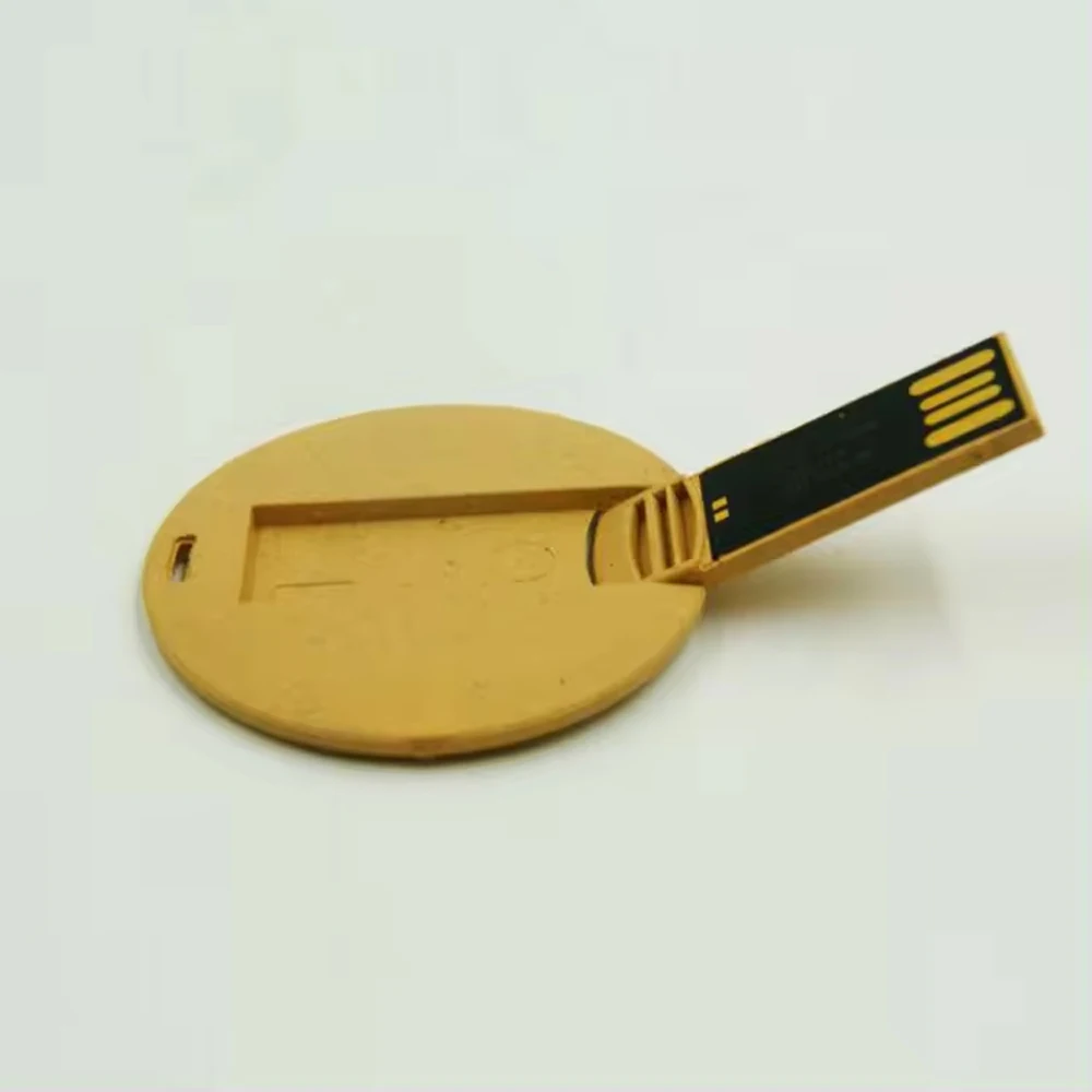8 ГБ 32 пластиковая монета USB флэш-накопитель Пшеничная солома круглая карта 16 пользовательская для рекламного подарка