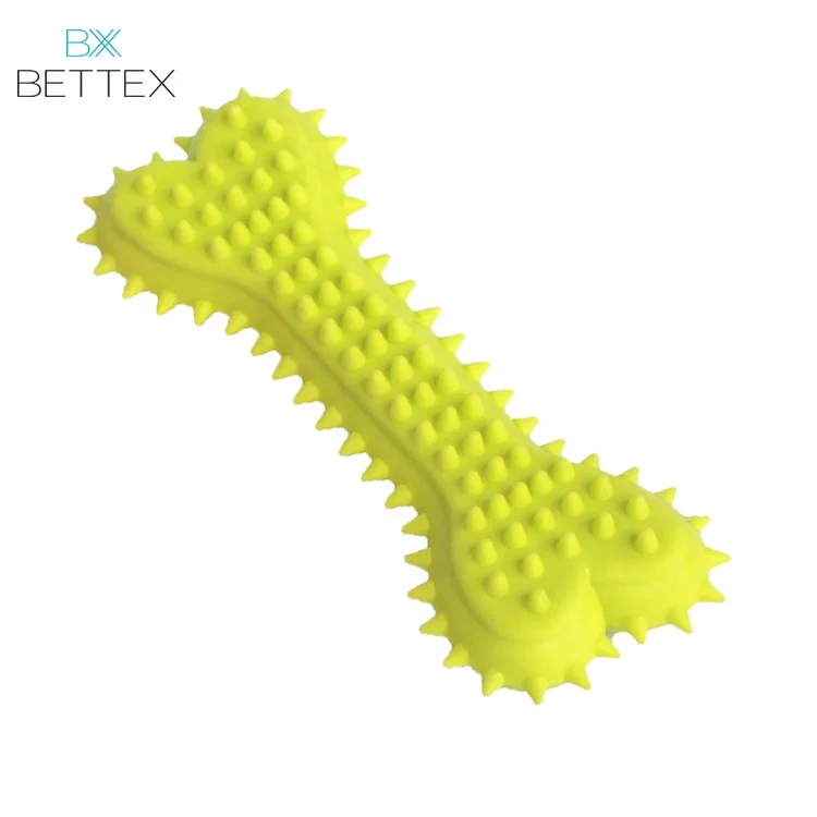 
Wholesale Biting Resistant Soft Rubber Bone Shaped Interactive Dog Toy 