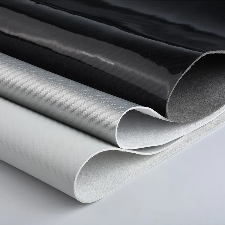 0.5-1.4Mm Colorful Faux Leather Fabrics Eco Friendly Fabric Microfiber Carbon Fiber Grain Leather For Furniture Packaging