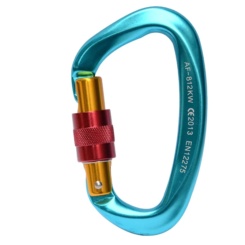 
Colorful D Shape Aluminum Carabiner Clip Keychain Climbing Rock Climbing Carabiner For Camping Hiking Outdoor 