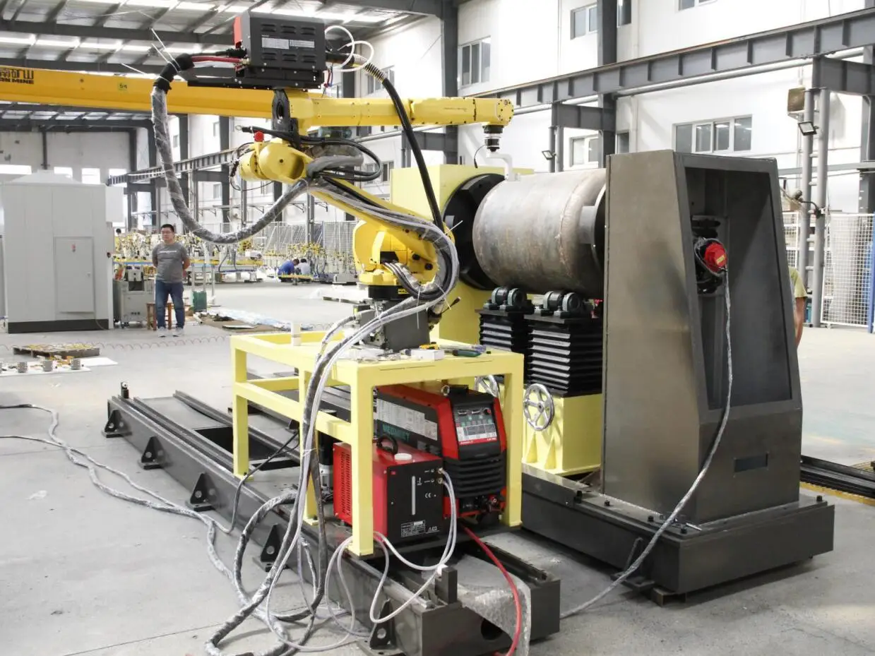 Automatic lpg transformer fuel tank girth steel spherical tank auto welding techsole machine to weld tank shell in China