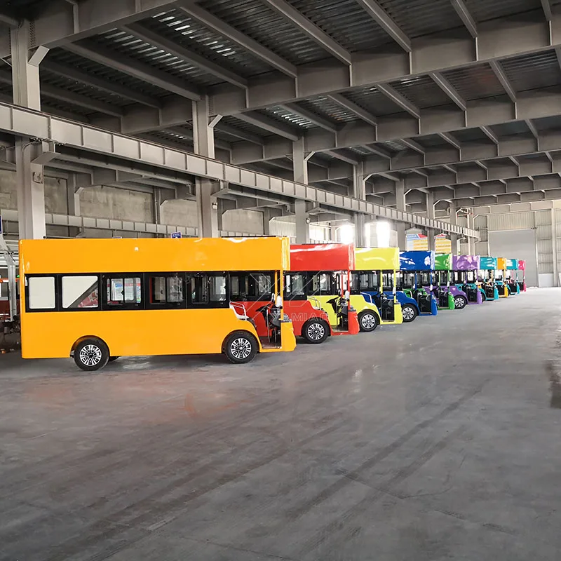 Amusement Park Kids and Adult Double Layer Decker Sightseeing Tourist Train Bus For Shopping Mall