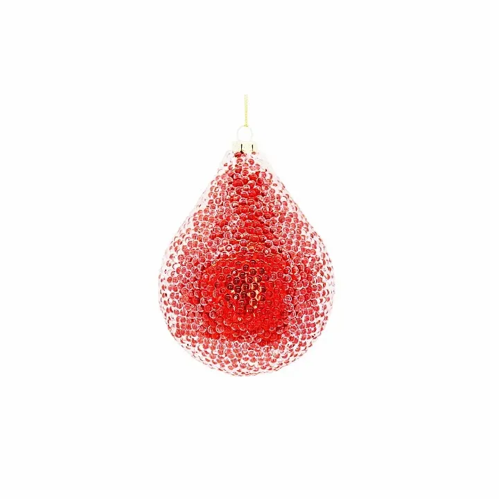 Zhengtian Custom Acrylic Beads Drop-shaped Christmas Ball Ornament Xmas Hanging Tree Decorations for Home Party Decor