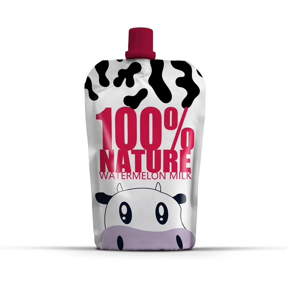 Custom Logo Sample 250ml Eco Friendly Spout Pouch Liquid Drink Beverage Packaging Pouches Reusable Liquid Juice Bag
