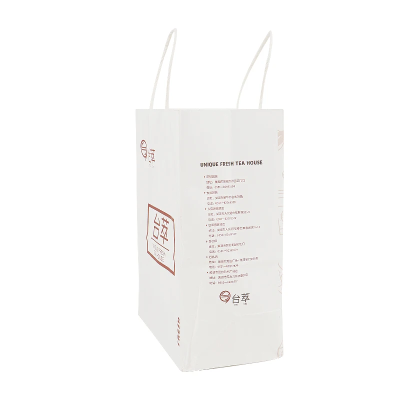 Custom fashion your own logo print bags paper wholesale kraft paper bag