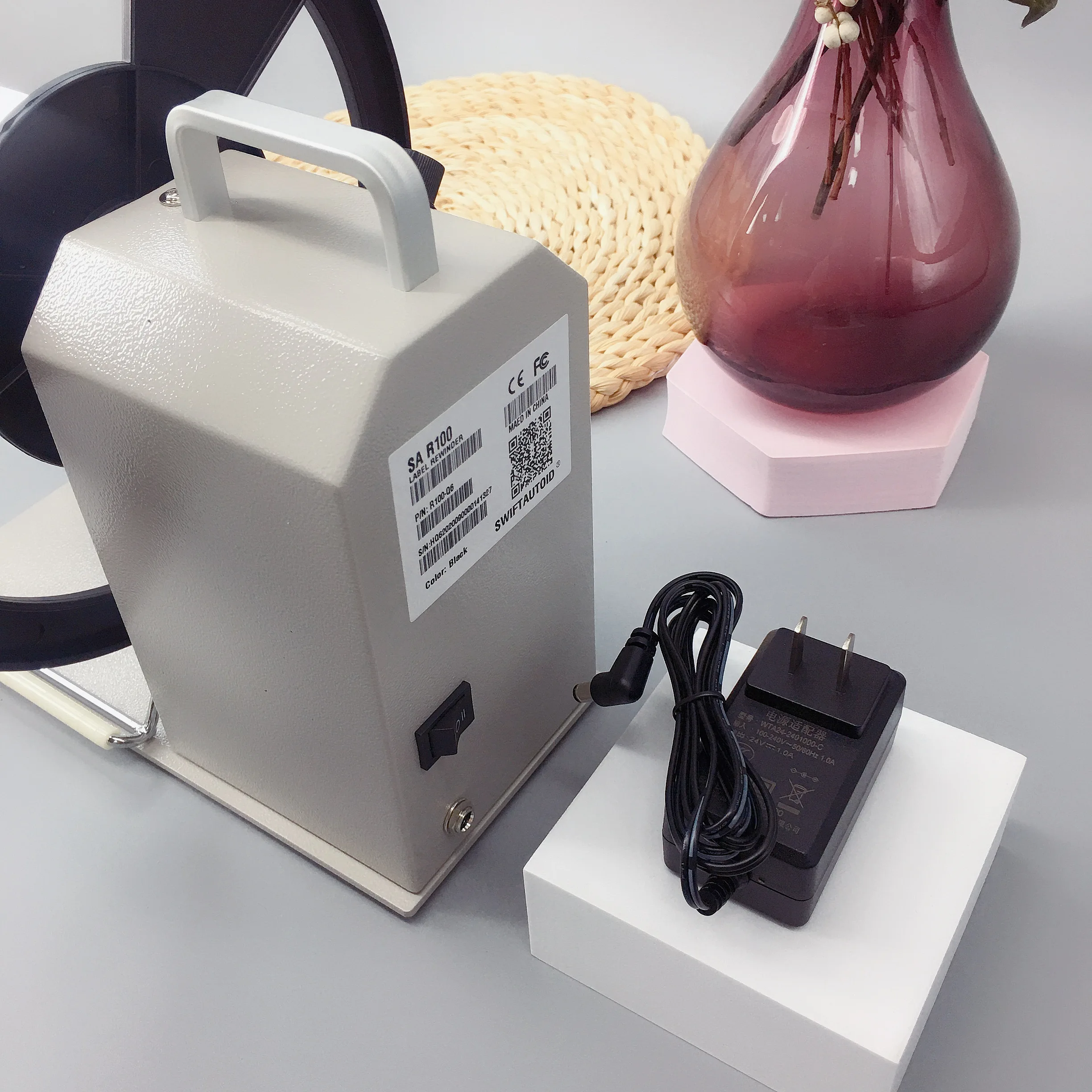 Original Brand New Postek R120 External Label Rewinder Features Auto-adaptive Speed