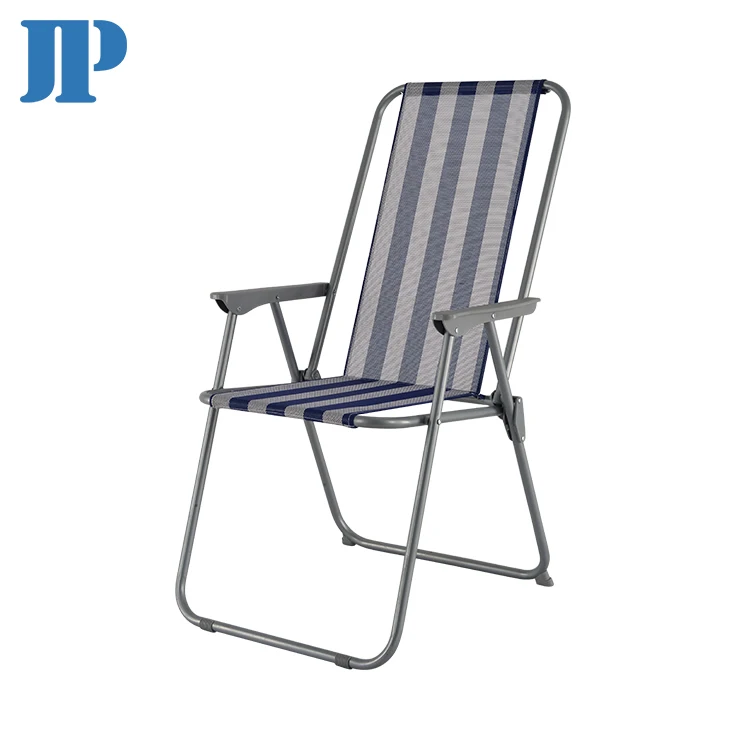 Easily taken Cheap steel  Spring folding beach chair with armrest