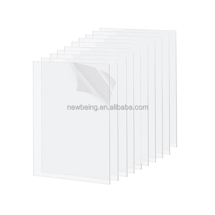 Clear Plexiglass Sheet, Plastic Plexiglass Board Acrylic Board for Wall Crafts Glass Picture Frame