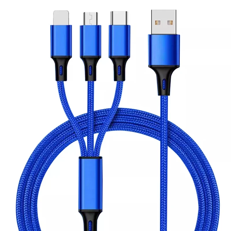 Aluminum Nylon woven mobile phone usb data cable 3A usb c fast charger cable for wholesale iphone usb cable