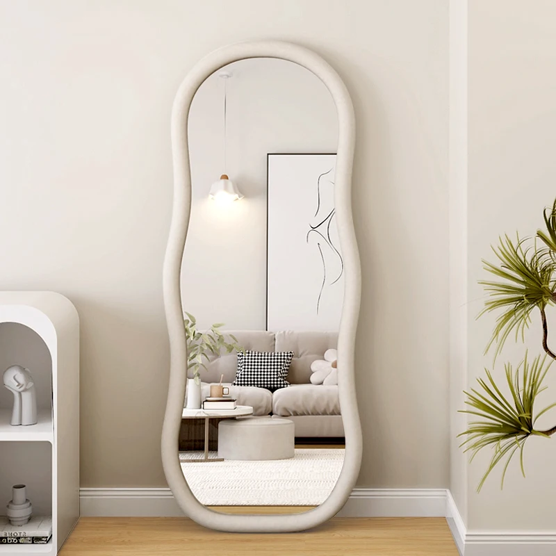 Wholesale Full-length mirror  home standing floor mirror living room  wavy dressing mirror