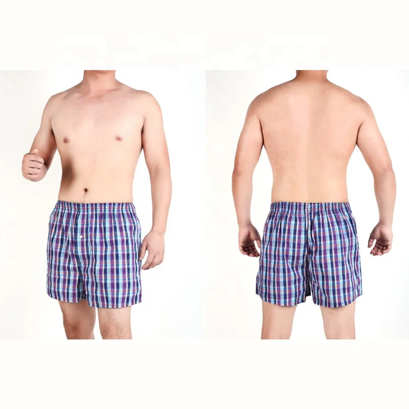 В наличии в наличии, традиционное Мужское нижнее белье, хлопковые клетчатые боксеры, шорты, удобная свободная Пижама, домашняя одежда, шорты