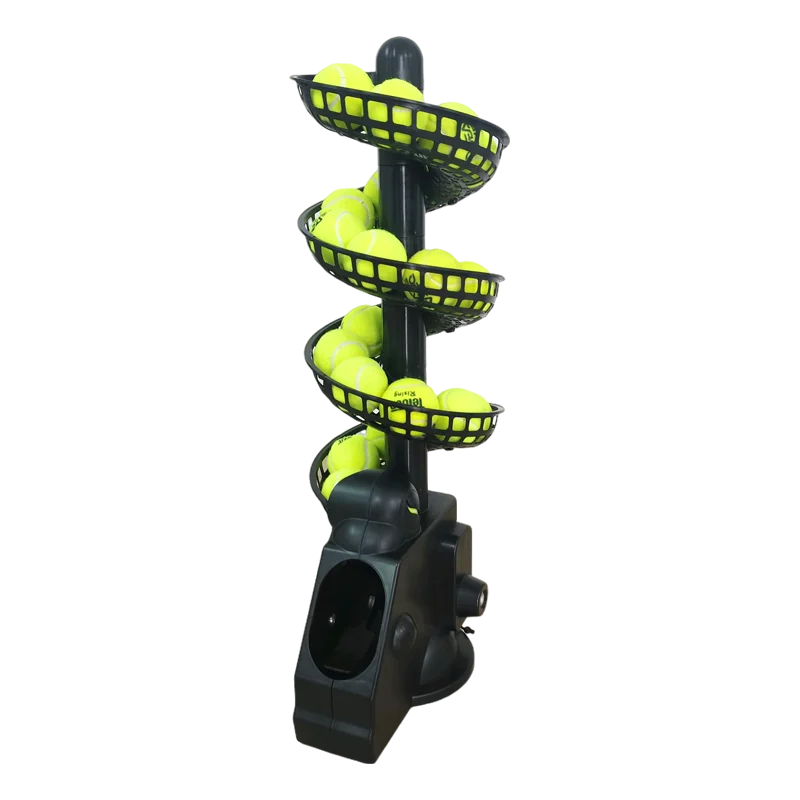 TenniSmash Portable Tennis Ball Serving Machine ABS and PP 6+1 Sections Tennis Ball Launcher for 26 Training Balls