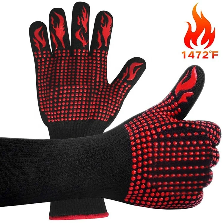 Sturdyarmor Anti Slip 932F Extreme Heat Resistant BBQ Grill Oven Mit Glove Handschuhe